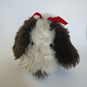 Build A Bear Shaggy Flat Dog Plush Puppy Toy Floppy Long Hair Barking BAB